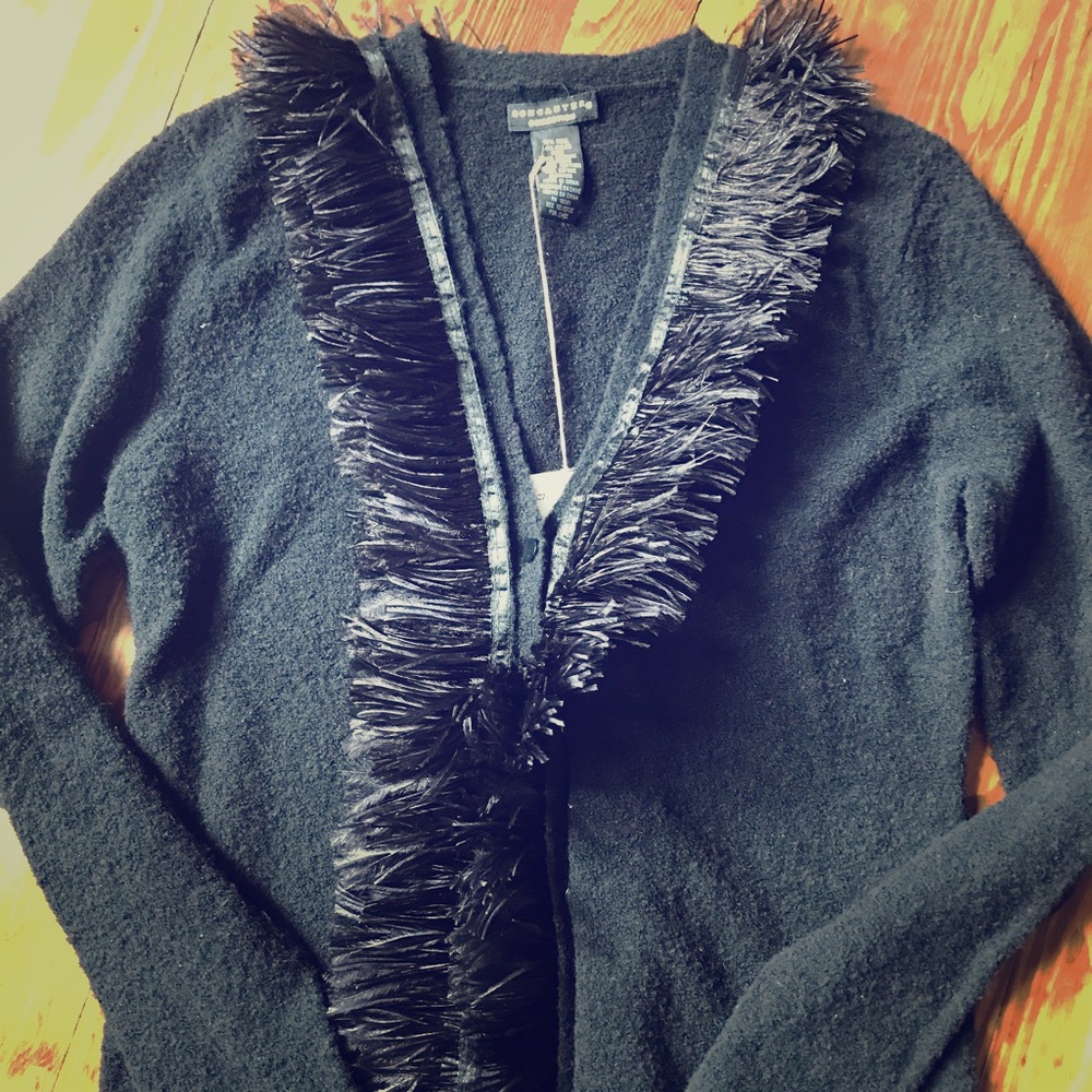 Ostrich feather sweater